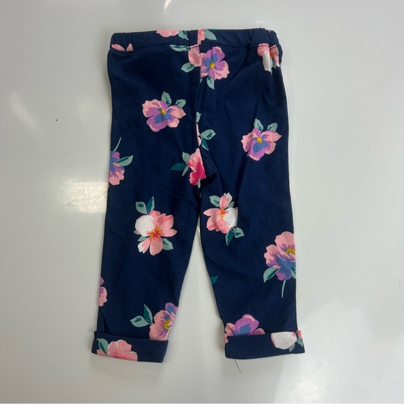 Carter’s baby’s blue floral sweatpants 9m m141-43 - Picture 2 of 3